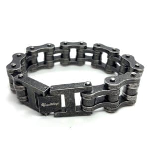 Bracelet chaîne homme acier mat 2