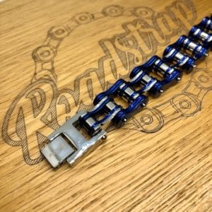 Bracelet chaîne homme bleu marine