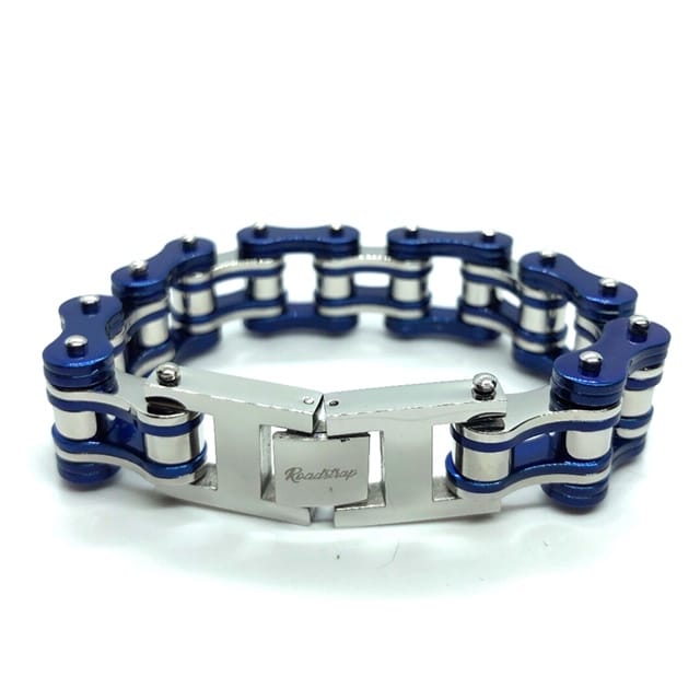 Bracelet chaîne homme bleu marine 1