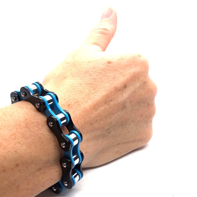 Bracelet chaîne unisexe bleu