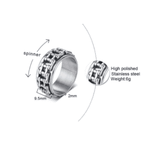 Bague moto anti stress taille