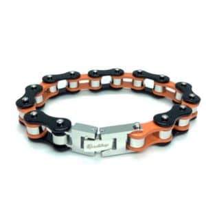 Bracelet chaîne unisexe orange 1