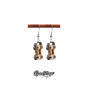 Boucles d’oreilles chaîne moto noir Roadstrap