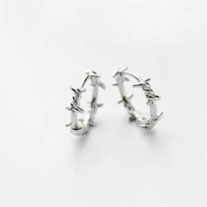 Boucles d'oreilles anneaux barbelé Roadstrap 1