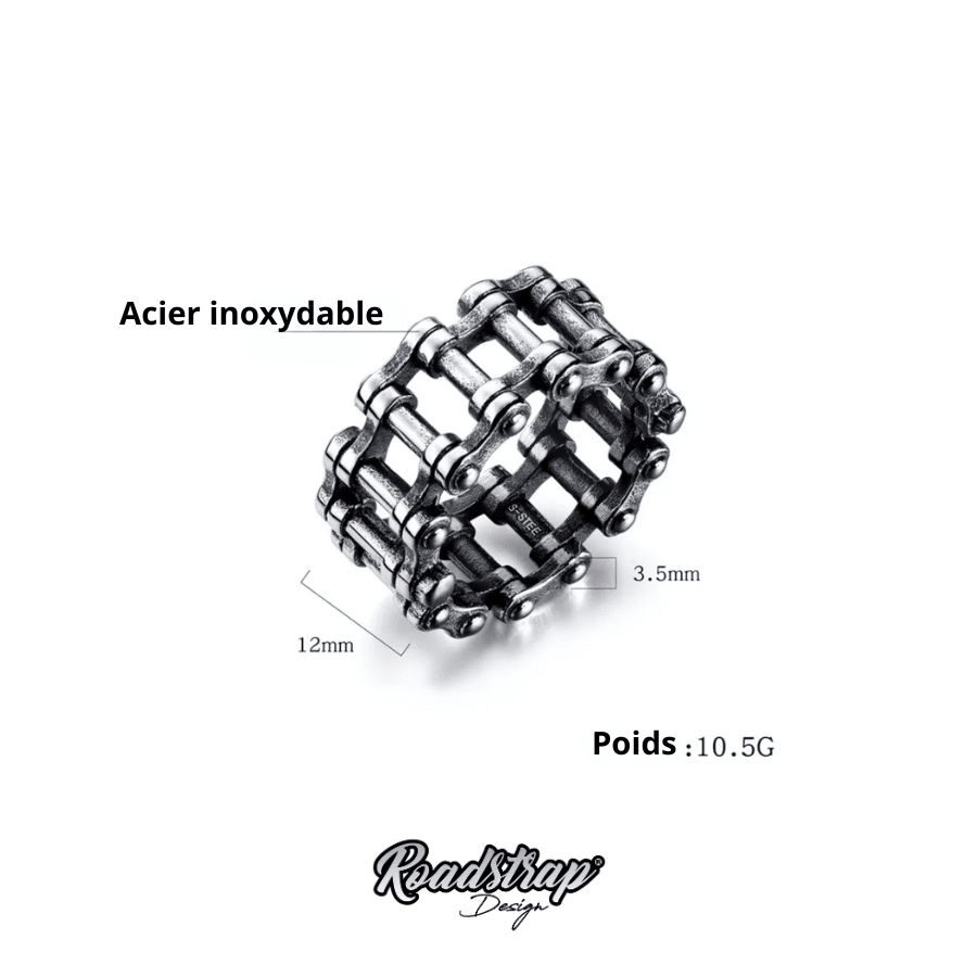 La Bague moto chaîne acier usé roadstrap