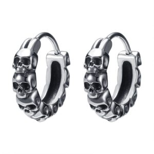 Boucles d'oreilles anneaux crâne Roadstrap