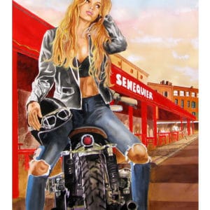 Pin up moto poster roadstrap