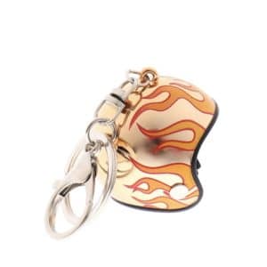 Porte-clé casque moto flamme orange roadstrap