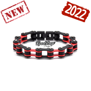 Bracelet chaine moto rouge mat Roadstrap