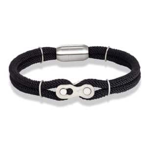 Bracelet Rétro Large Maillon Rectangle - Couleur Orange Et Blanc Doré - État Très Bon